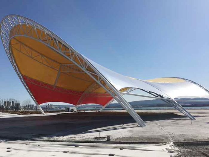 十堰龍舟廣場張拉膜結構建筑工程